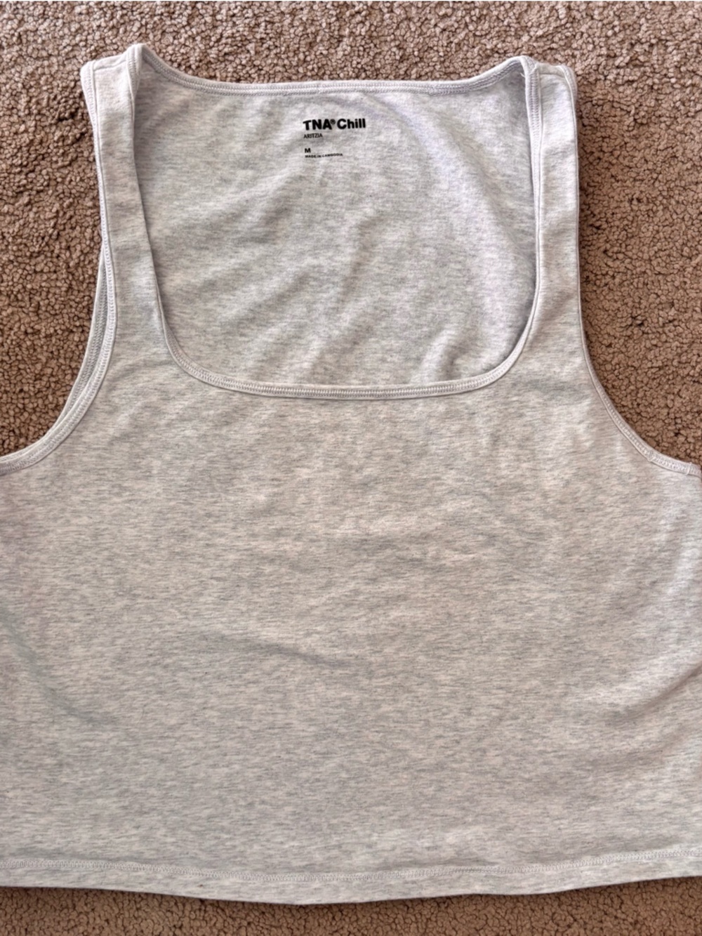 Aritzia TNA Chill Squareneck Waist Tank NWOT Medium